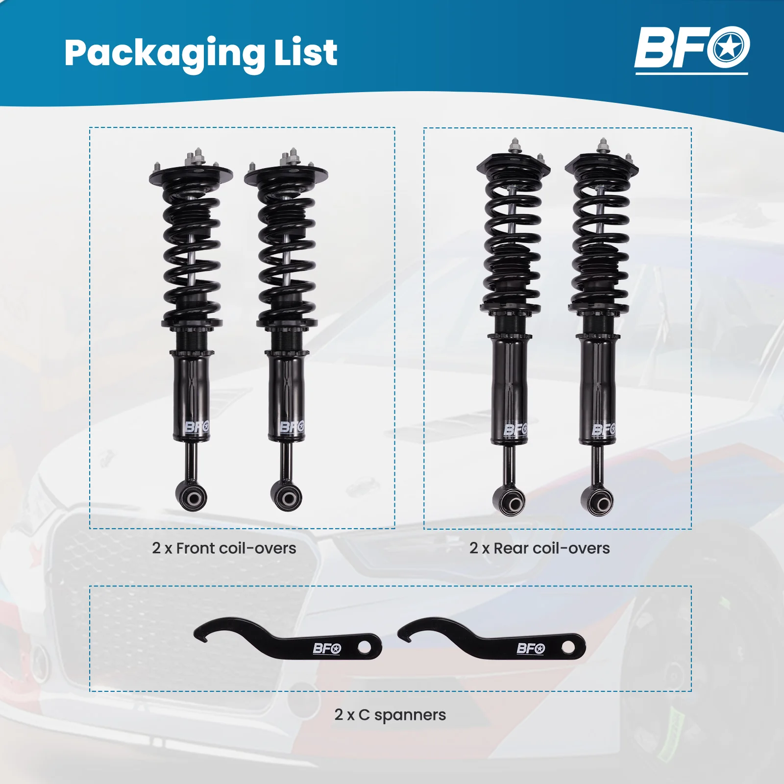 

Adjustable Coilovers Shock Absorbers for Lexus IS250 IS350 RWD & IS-F 06-13