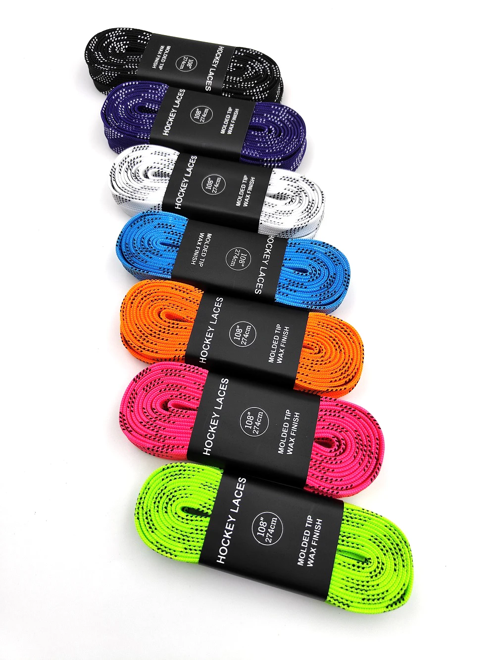 84/96/108/120inch Hockey Skate Laces Dual Layer Braid Extra Reinforced Waxed Tip For Ice Hockey Shoe Hockey Accessories