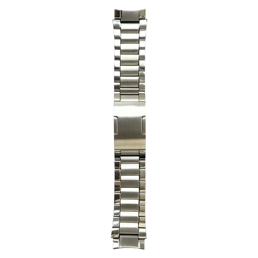 For Huawei Watch GT 7 46mm / GT 6 46mm Titanium Alloy Watch Strap Beveled Edge Three-Bead Link Metal Watch Band - Silver