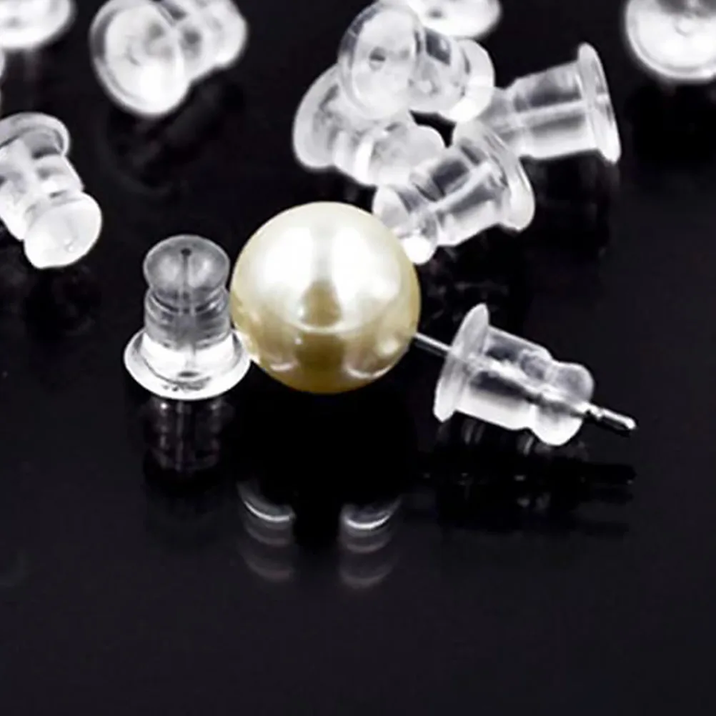 

600pcs Earring Backs Silicone Replacement for Studs Kids Safe Durable Long Use Easy Grasp Stable Non Slip Simple Design Pierced