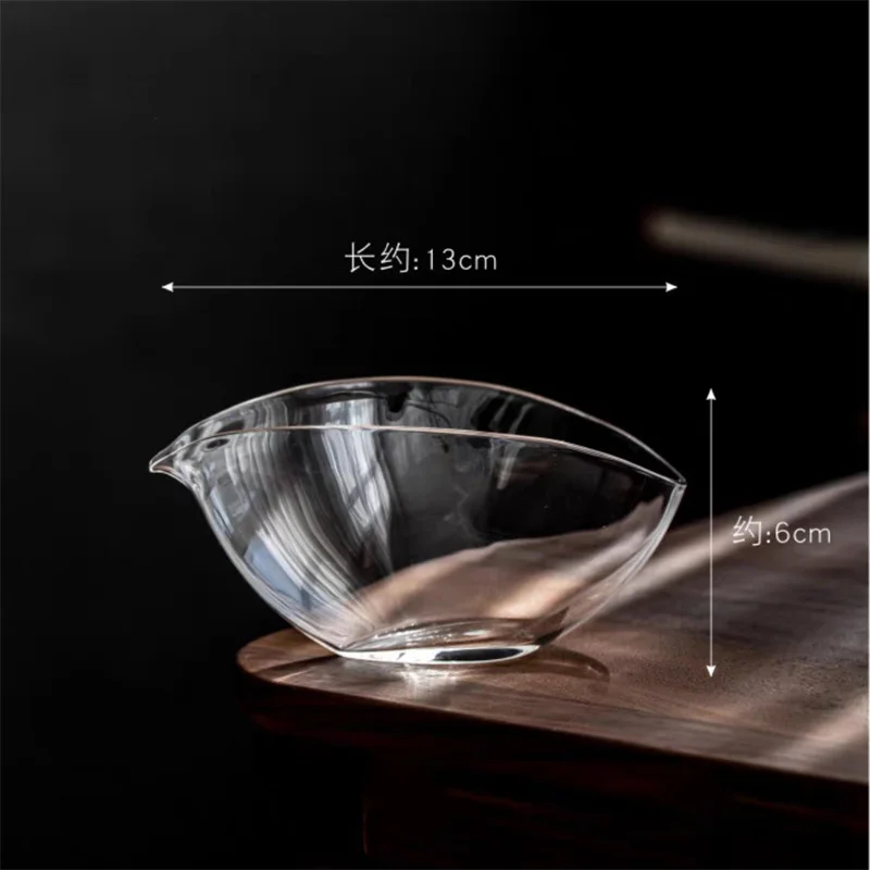 200ml Japanese Style Skiff Boat Heat-resistant High Borosilicate Glass Tea Cup Fair Mug Tea Pitcher Kung Fu Tea Set Puer Teacup