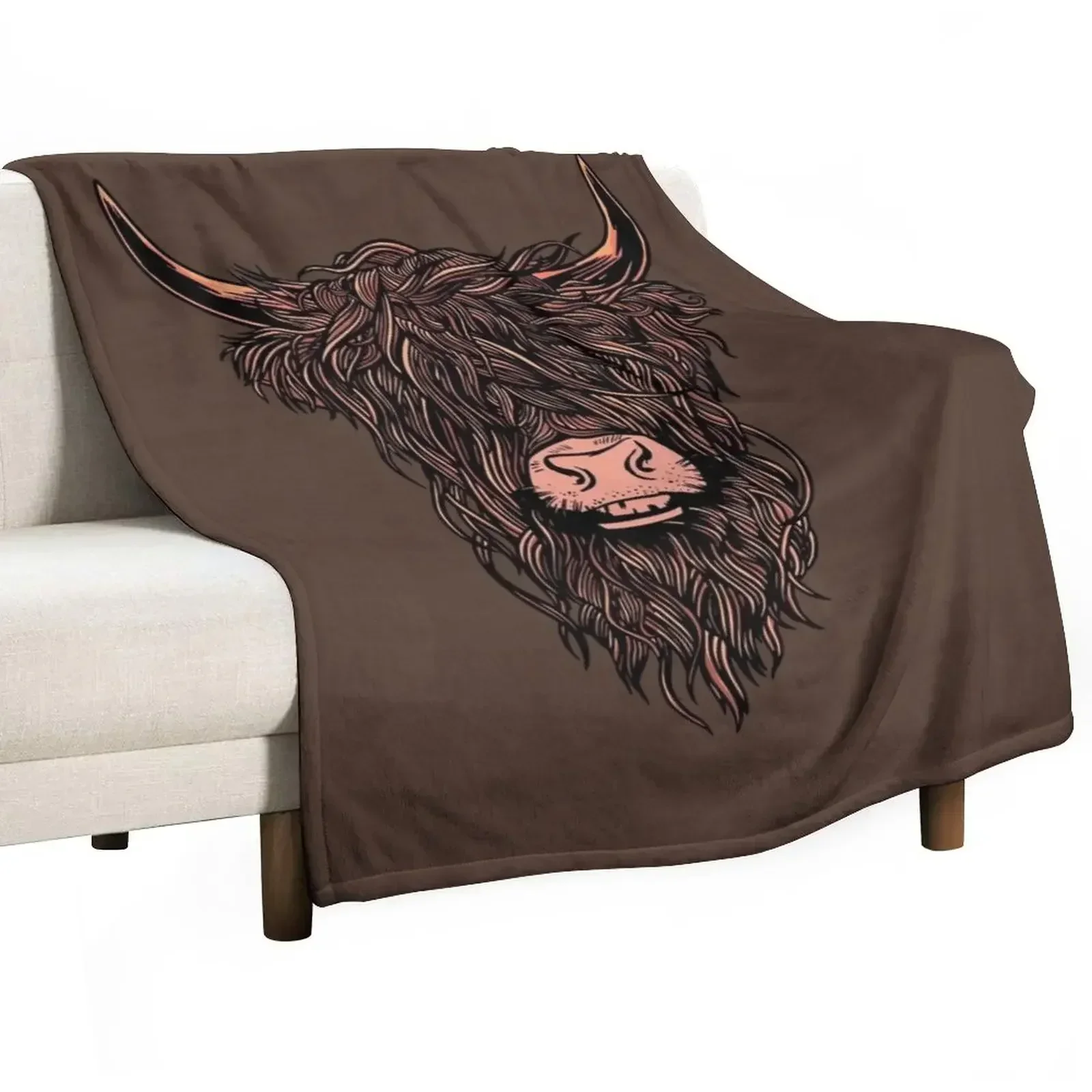 Highland cattle Throw Blanket cosplay anime for winter Sofa Decorative Throw Nap Thermal Blankets