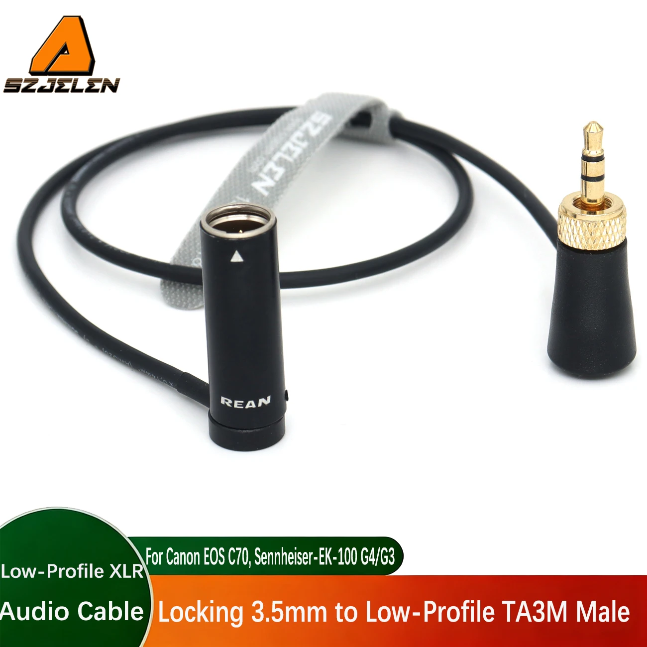 

Low-Profile TA3M 3Pin Male to Locking 3.5mm Audio Cable for Canon C70 C80 / BMPCC 4K 6K Cto Sennheiser EK-100 G4/G3 Rodelink
