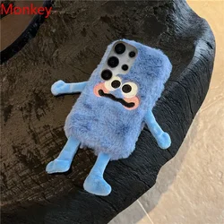 3D Cute Plush Doll Soft Phone Case For Xiaomi Poco X6 X5 X4 NFC X3 M6 M5 M4 M3 F6 F5 F4 F3 Pro Winter Funny Fluffy Silicone Case