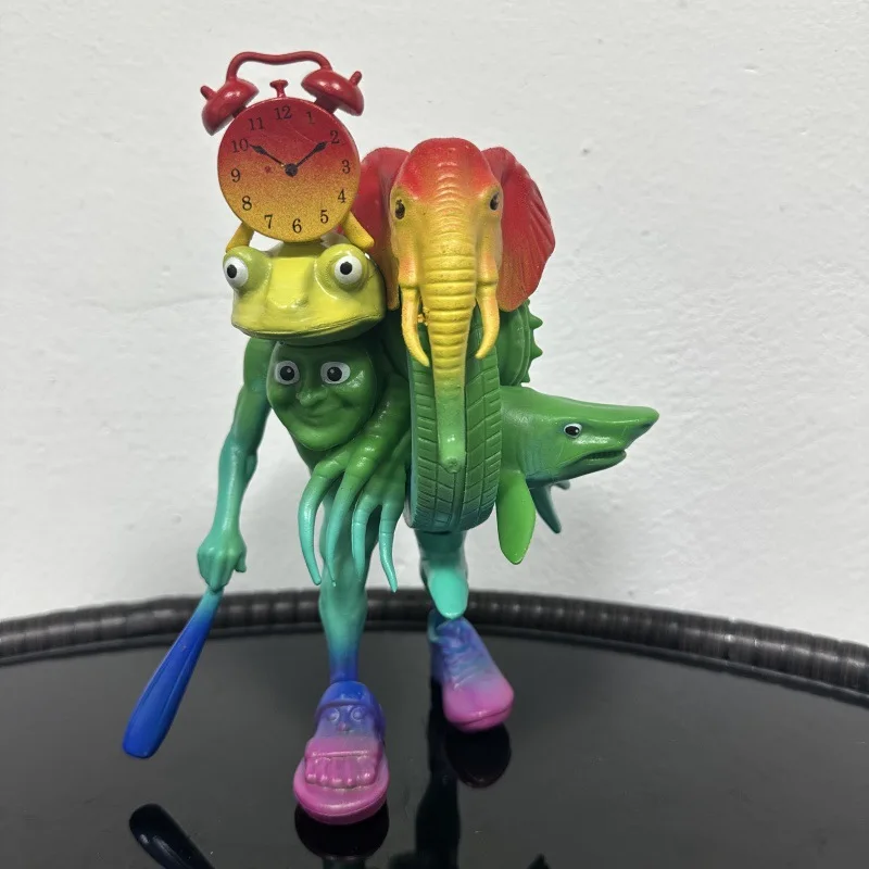 Figure astratte creative Trallelo Tralala Statua giocattolo di Squalo Lirili Larila Brainrot Bombardino Crocodilo Ornamenti Regali per feste