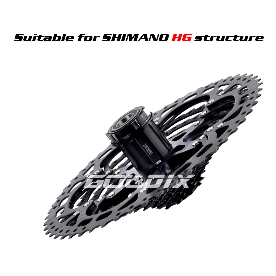 GOLDIX Black MTB Cassete 8/9/10/11/12 Speed 40/42/46/50/50T K7 8/9/10/11/12v Bicycle Freewheel Bicycle Sprocket for Shimano HG - view 5