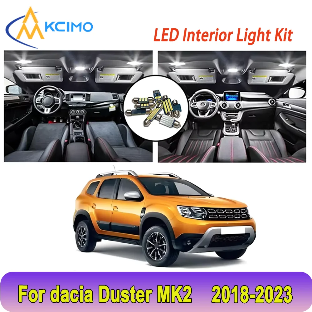 

New Light Bulb For dacia Duster MK2 (2018-2023) Premium Bright LED Interior Dome Map Trunk Light Kit Car Led Lamps Car LED Light