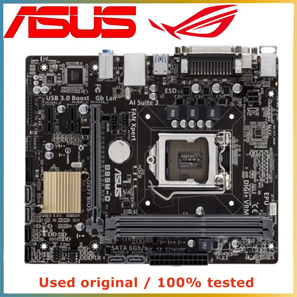 

For ASUS B85M-D Computer Motherboard LGA 1150 DDR3 16G For Intel B85 Desktop Mainboard SATA III PCI-E 3.0 X16