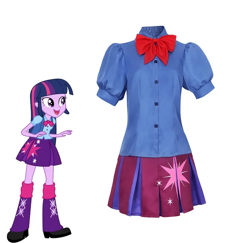 

Twilight Sparkle Costume Human Dress Cosplay Costume Adult Pink Suit Halloween Carnival Cosplay Costumes For Women Girls uniform