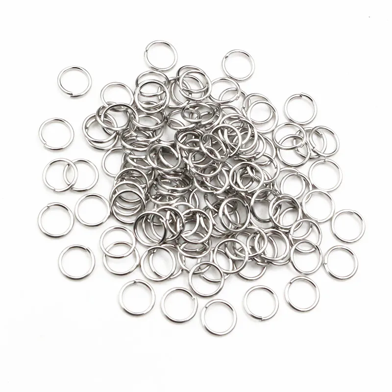 200 stuks 3/4/5/6/7/8/10mm roestvrij staal goud kleur split jump ringen doe-het-zelf sieraden bevindingen open enkele lussen voor sieraden maken