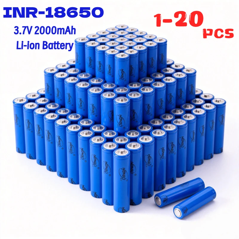 

Original 18650 A-Grade Rechargeable Lithium Battery 2000mAh 3.7V for Flashlight Vape Power Bank High-Quality Li-ion Cell