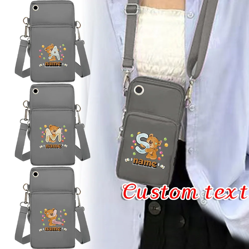 

Personalized Customized Mobile Phone Bag Sports Arm Bag Luggage Strap Crossbody Bag Handbag Fashionable Letter Printing Series