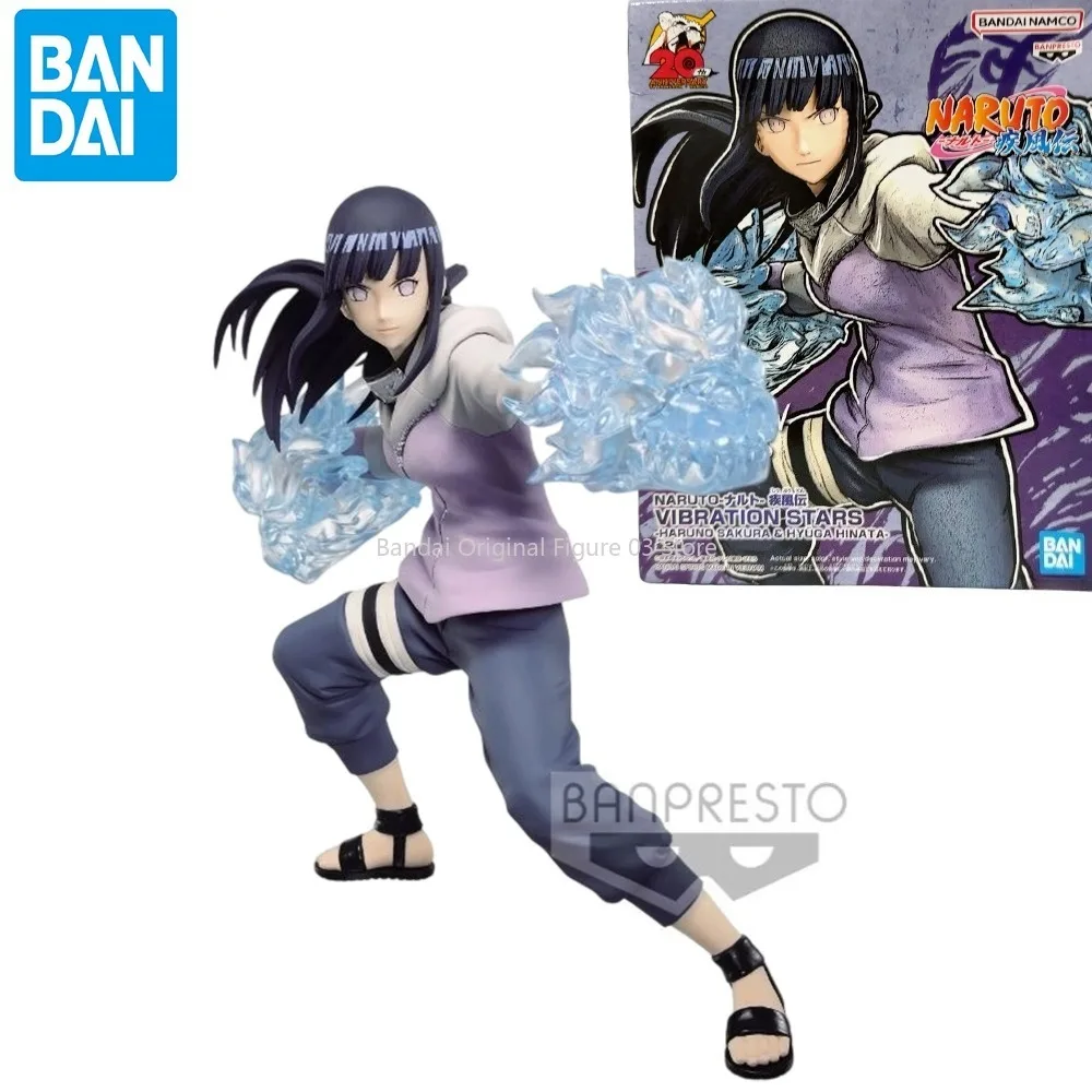 

Genuine BANDAI Naruto Hyūga Hinata Shippuuden Palm Senjutsu Battle Model Toy BANPRESTO Uchiha Sasuke Anime Figure Collectibles
