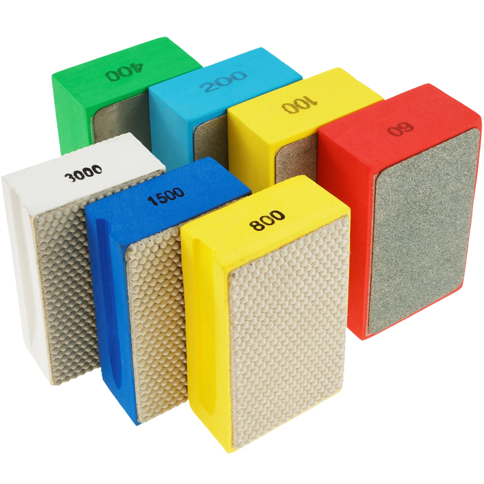 

4/7 шт., набор алмазных полировальных подушечек для ручной полировки, влажный и сухой алмазный шлифовальный блок, губка, подложка, алмазные шлифовальные подушечки для камня, стекла, металла