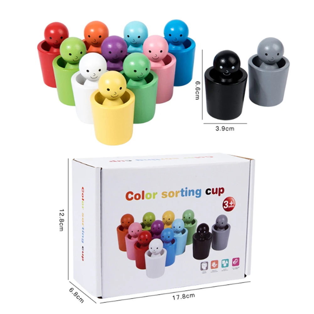 Montessori Sensory Toys Wooden Preschool Learning Activities Educational Toys Color Matching Toy for 3 4 5 Years Old Boys Girls