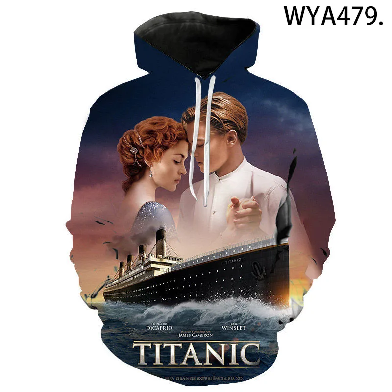 Hoodies Movies Titanic 3D Print Sweatshirts Men Women Neutral Fashion Casual Sweatshirts Boys Girls Oversized Hoodie Tracksuits