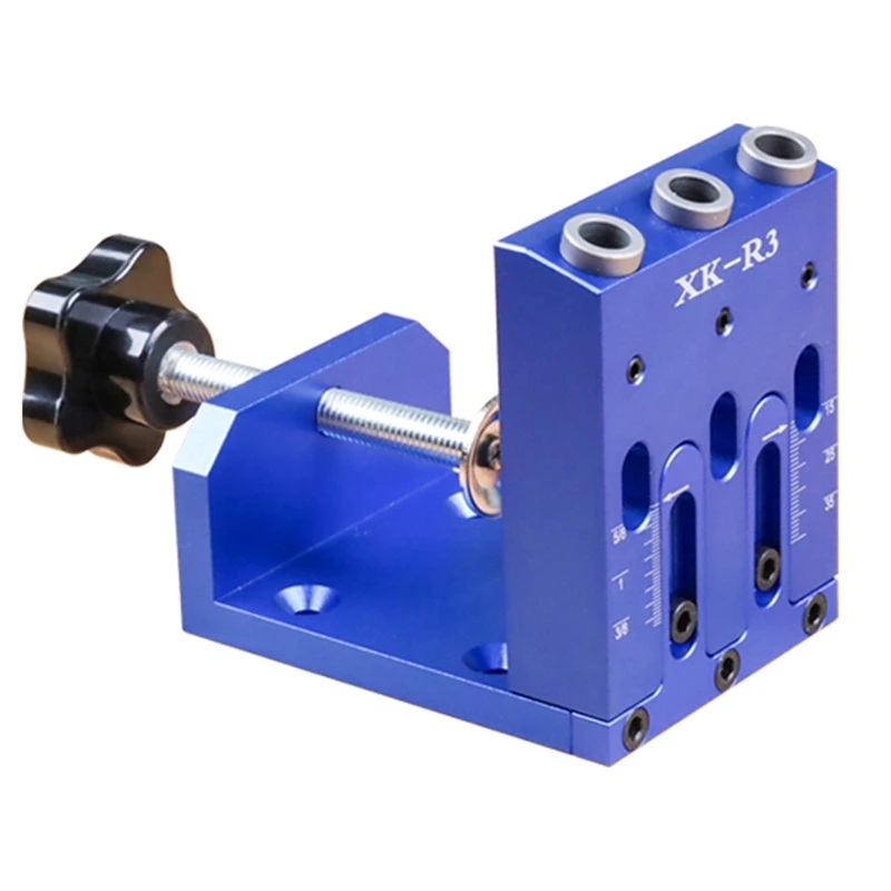 

A19F-Adjustable Pocket Hole Jig Diagonal Hole Woodworking Furniture Connecting Woodworking Tool Diagonal Hole Locator