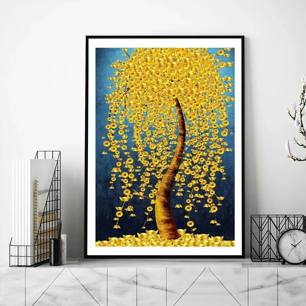 Poster albero dei soldi d\'oro, stampe della galleria, immagini della parete della pittura, adesivo del soggiorno