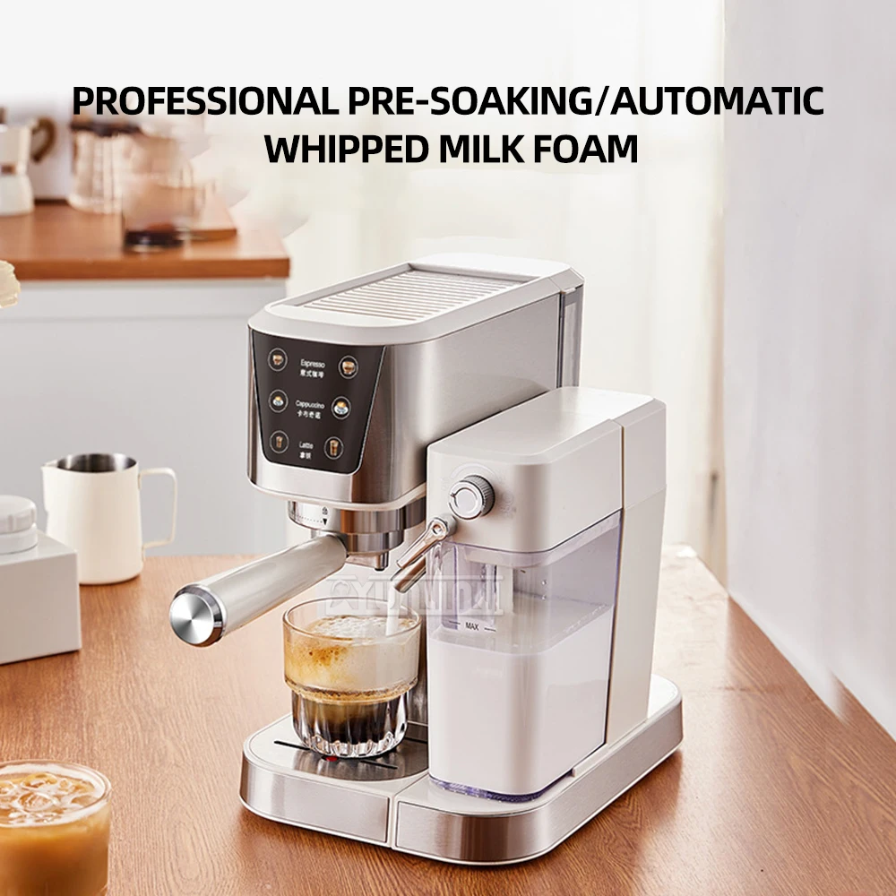 Full-Automatic Espresso Machine Steam Frothed Milk Coffee Machine Stainless Steel Mini Cafeteira Maquina De Café