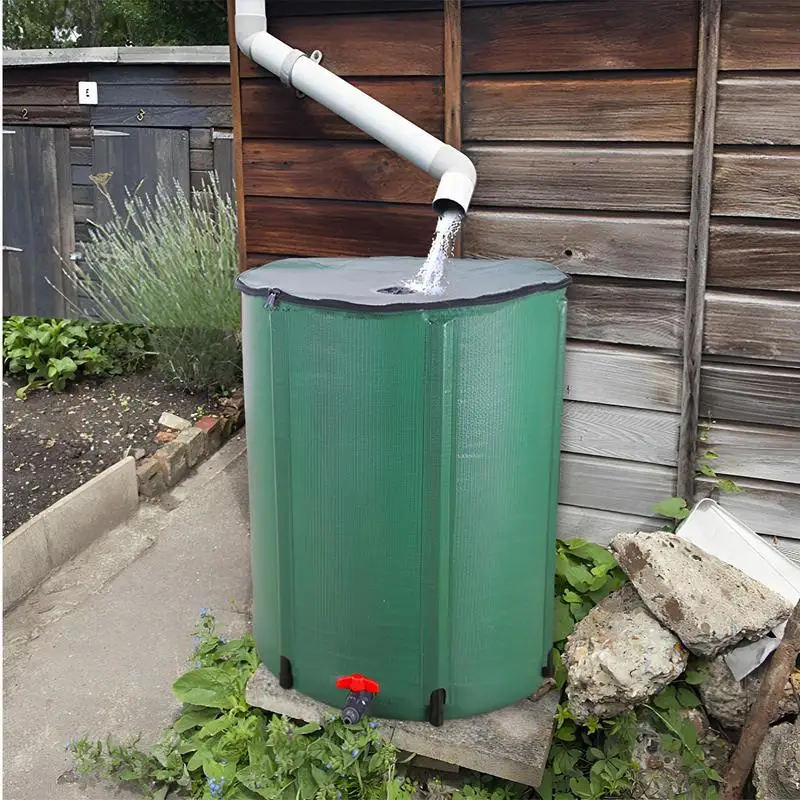 Rain Barrel Water Collector Portable Collapsible Rain Water Storage Tank Rainwater Recovery Collector Bucket Garden Irrigation