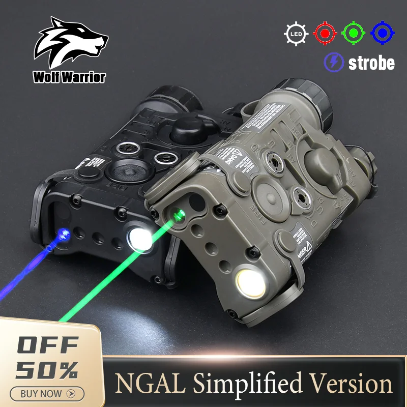 

NGAL-A2 Tactic Laser Red Green Blue Laser White LED Scout Weapon Light Outdoor NGAL Laser Flashlight Airsoft Accessories