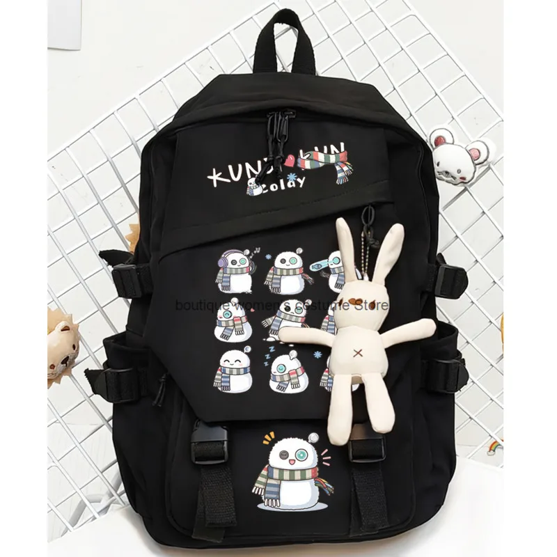 Cai Xukun Merchandise Little Snowman Coldy Fan Support Large-capacity Backpack For Students School Bag For Girls Fan Gift