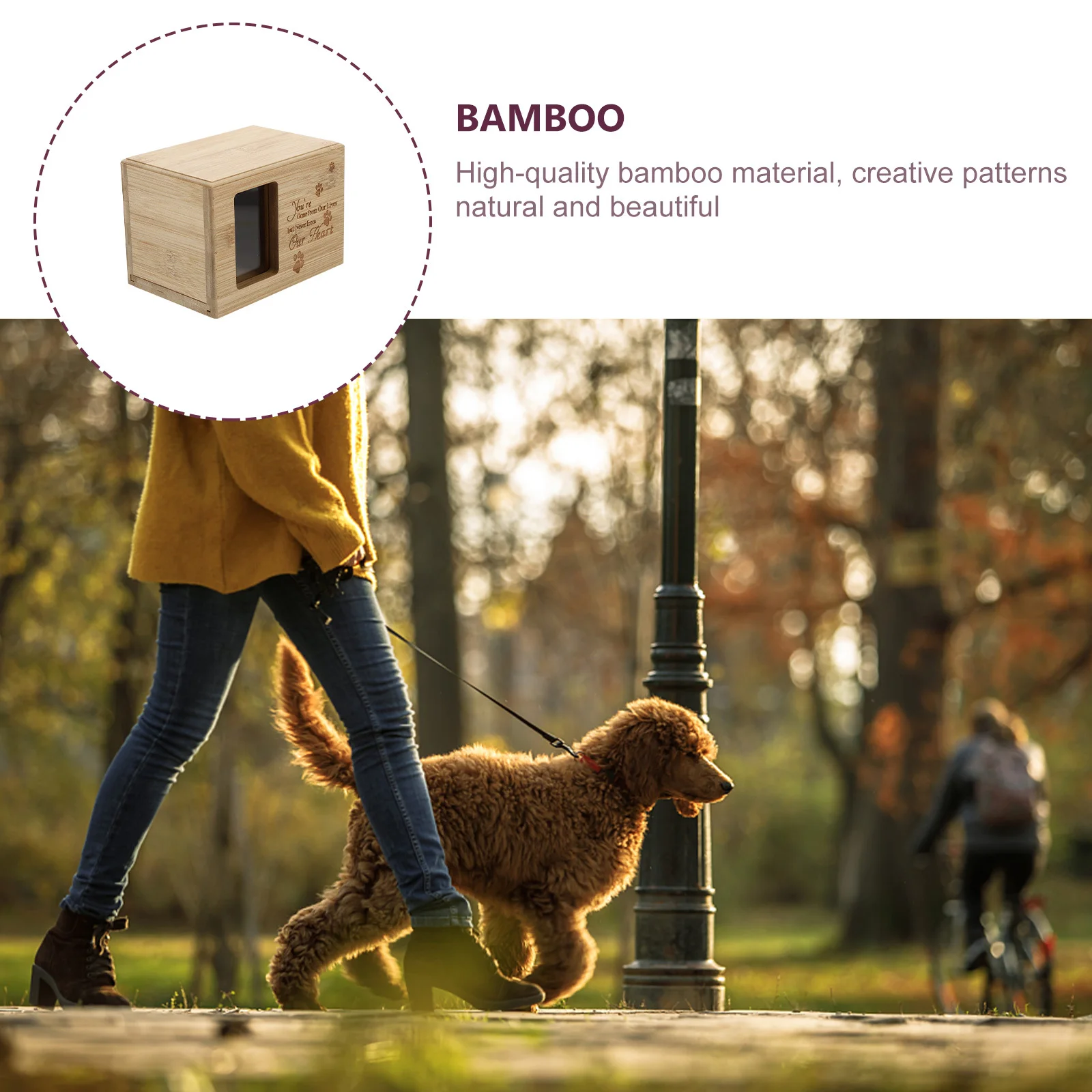 Durable Pet Cremation Urn Safe Material Small Size Convenient for Home Use Cats Dogs Memorial Box Pet Cremation Urn