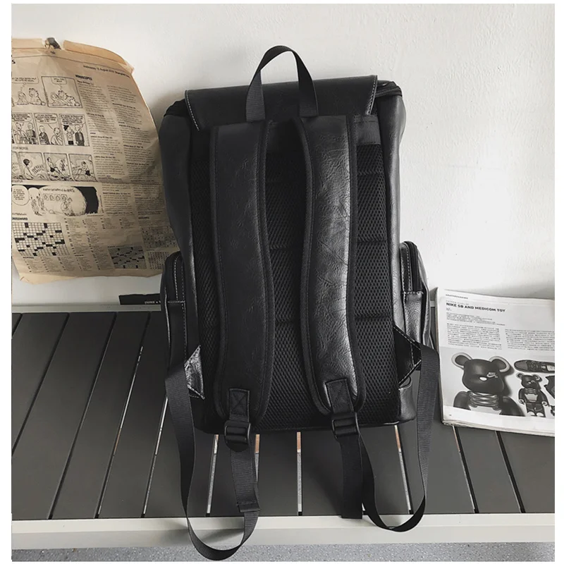 VC Vintage Soft Leather Men's Backpack High Quality Luxury Designer s for Men Fashion University Bags Urban Man