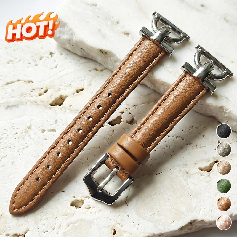 18/20/22mm Leder-Silikon-Armband für Huawei Watch GT 6/5/4Pro 46mm Ultimate 2 Slim Armband für Galaxy Watch 4 5 6 7 40 44mm