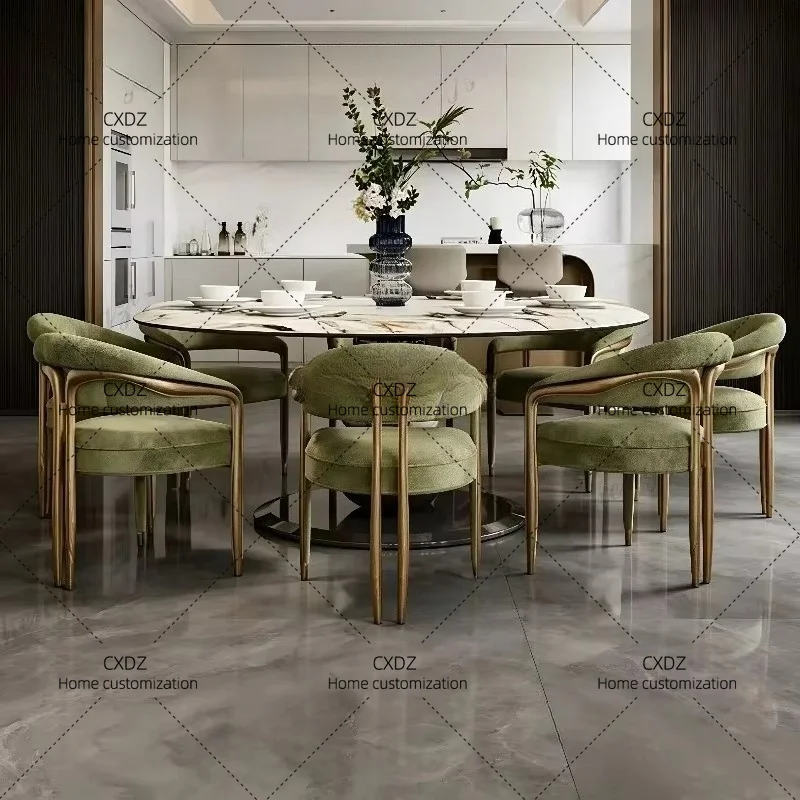 XX Advanced stainless steel dining chair for home use, modern simplicity, restaurant, fabric soft bag can be customized