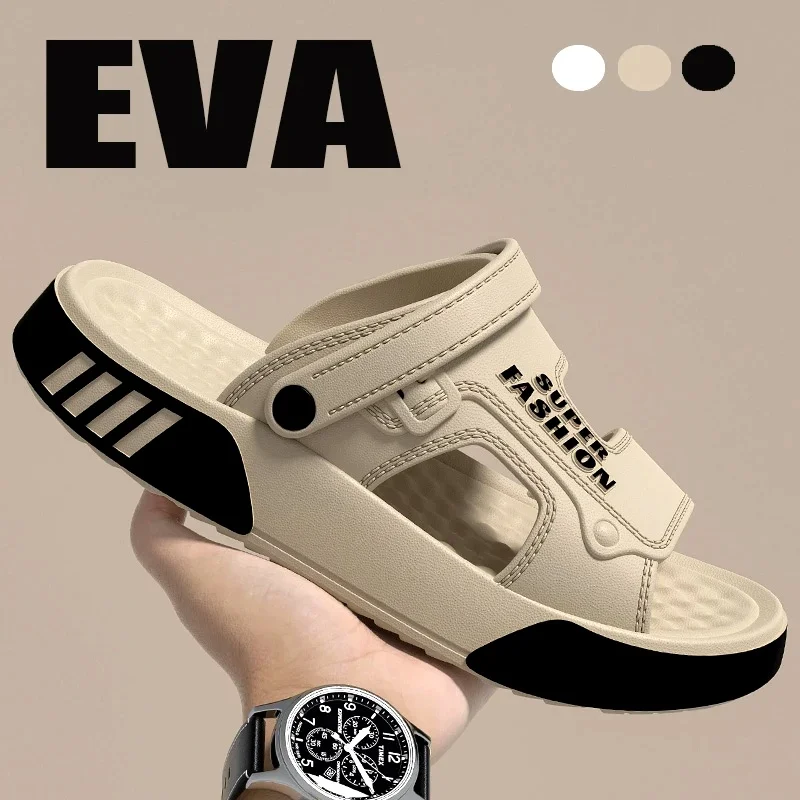 

Men Slippers Summer EVA Soft-soled Platform Slides Sandals Indoor Outdoor Walking Beach Shoes Flip Flops Mens Home Shoes