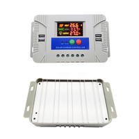 12V/24V Solar Charge Controller 10A/20A/30A/40A/50A/60A 4-USB Outputs LCD Display Solar Panel Lead-Acid Battery Regulator