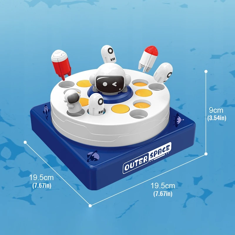 Juguete de pesca eléctrico, plataforma giratoria de lanzamiento de cohete, Juego de pesca emergente, Motor fino, entrenamiento sensorial, juguetes de tabla de rebote