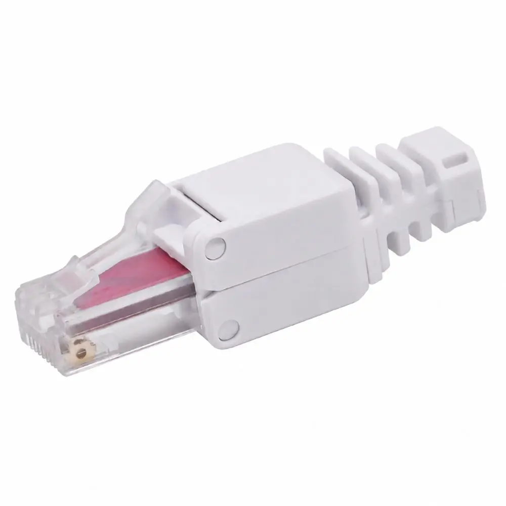 1Pcs CAT6 Cat5e RJ45 Connector Plug No Crimp Reusable Ethernet Plug Tool Free Crystal Head Network Cable Head