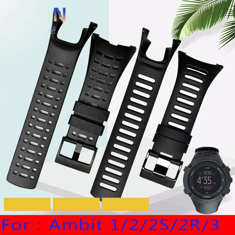 Strap for SUUNTO Ambit 1 2 3 2R 2S 24mm Men\'s Watch Rubber Band Screwdriver Watch Accessories