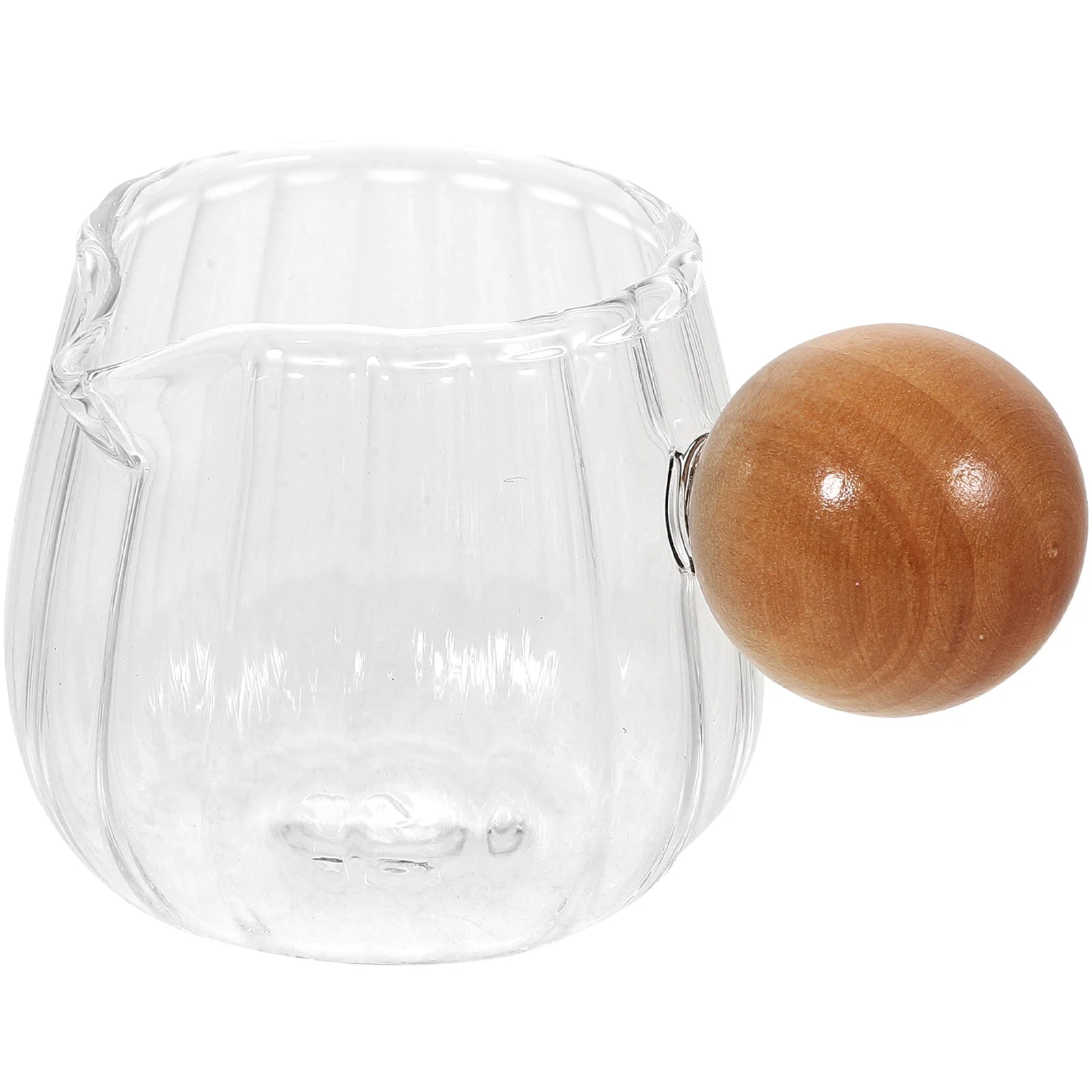 

Striped Milk Pitcher 60Ml Coffee Creamer Dispenser Milk Jug Syrup Pourer With Spout Glass Espresso Cups Glass Pouring Pitcher