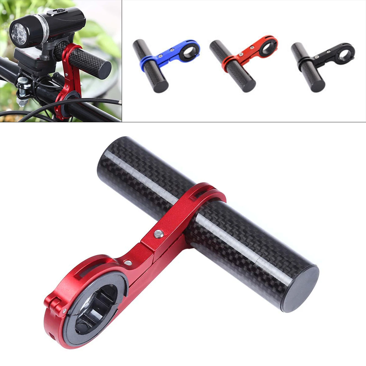 

10CM Bicycle Handle Bars Bracket Carbon Fiber Pipe and Aluminum Alloy Support Holders Handlebar Riser Adapter Extender Repair