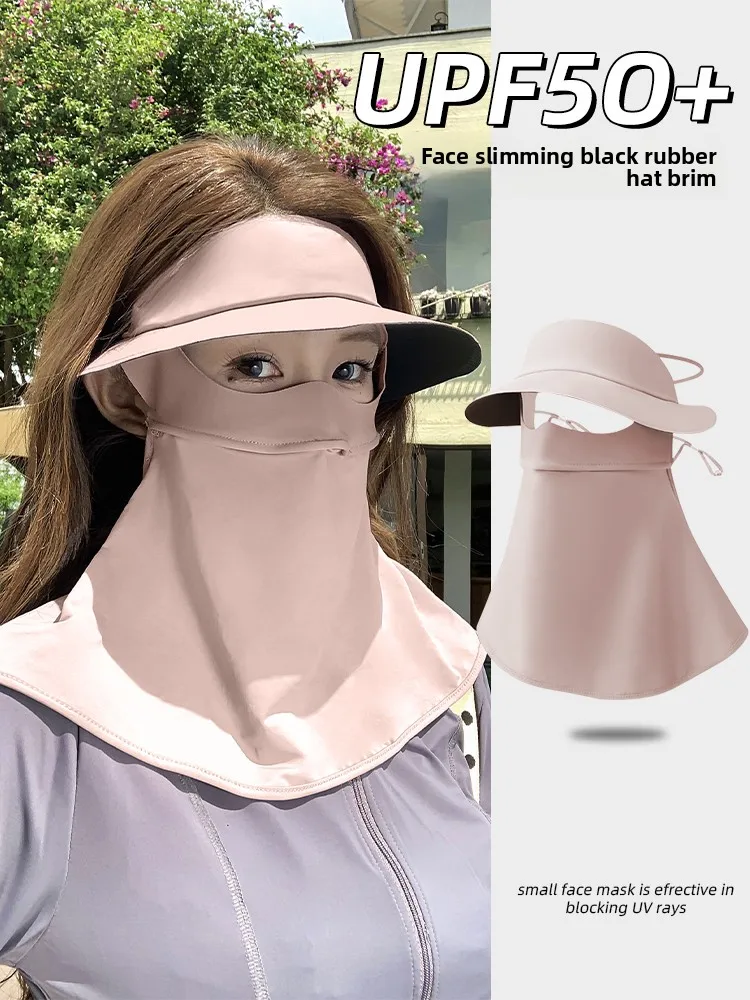

Bananain Women's Full-Face UV Protection Sunade Mask Ne Protector Ice Silk Inteated Design Summer Spring Faion Accory