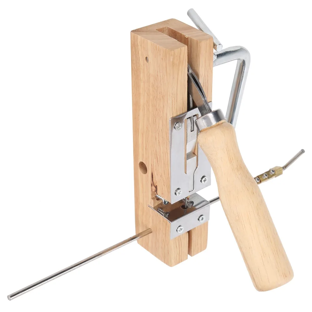 6pcs Stainless Steel Needles Beehive Frame Punches Wood Handle Ergonomic Design Comb Drilling Machine Adjustable
