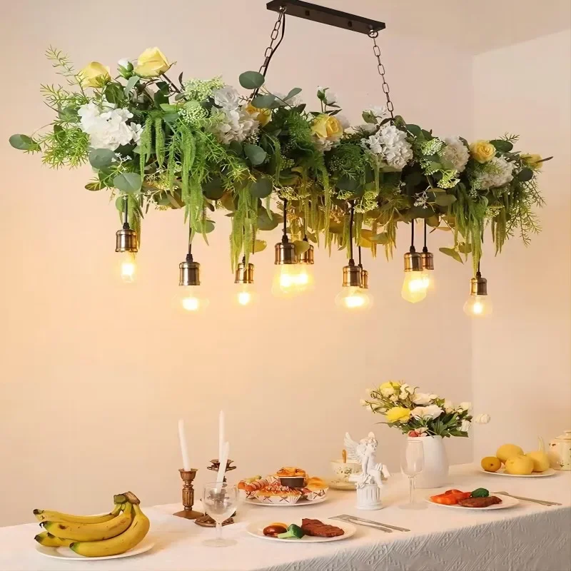 

Bar Hanging Chandeliers Creative Restaurant Pendant Light Living Dining Table Room Home Decoration Bedroom Courtyard Plant Lamps