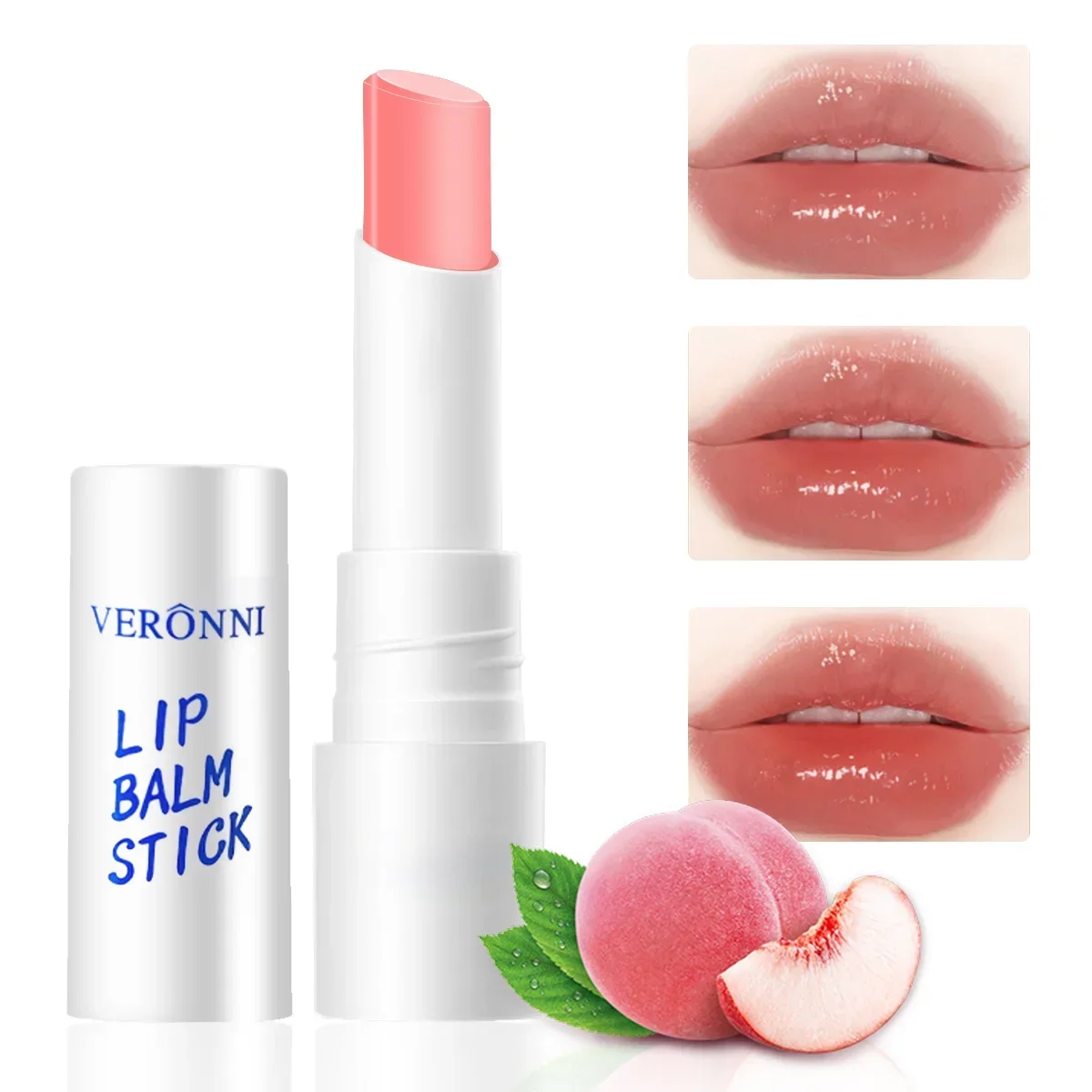 Bálsamo labial anti-seco hidratante, fácil de transportar, batom anti-cracking, tonalidade labial colorida, cosméticos para lábios, 2 cores