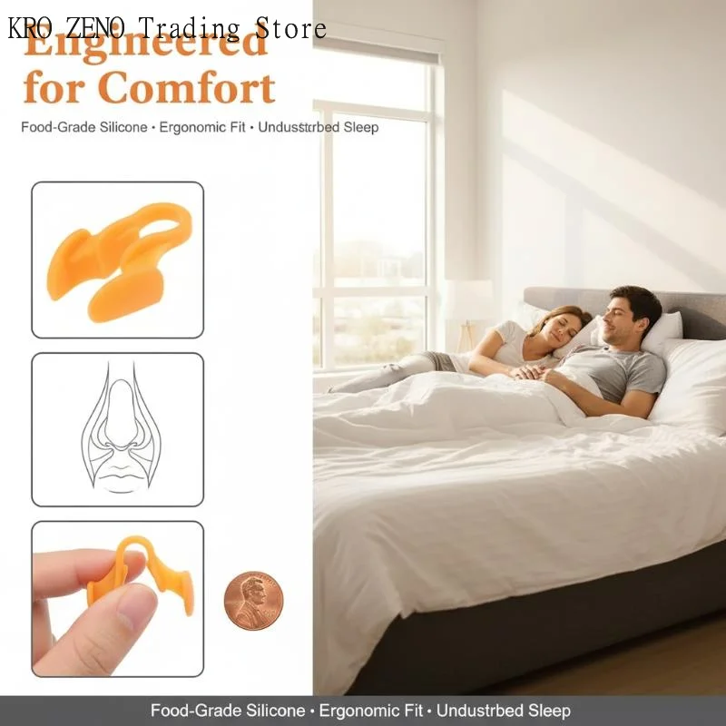2Pcs Silicone Anti-Snoring Nasal Dilators for Better Sleep Comfortable Nose Clips for Sleep Apnea Aid Relieve Nighttime Snoring✨