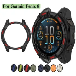 TPU Case For Garmin Fenix 8 43/47/51mm Hollow Watch Cover Decoration Colorful Watch Shell For Garmin Fenix 8
