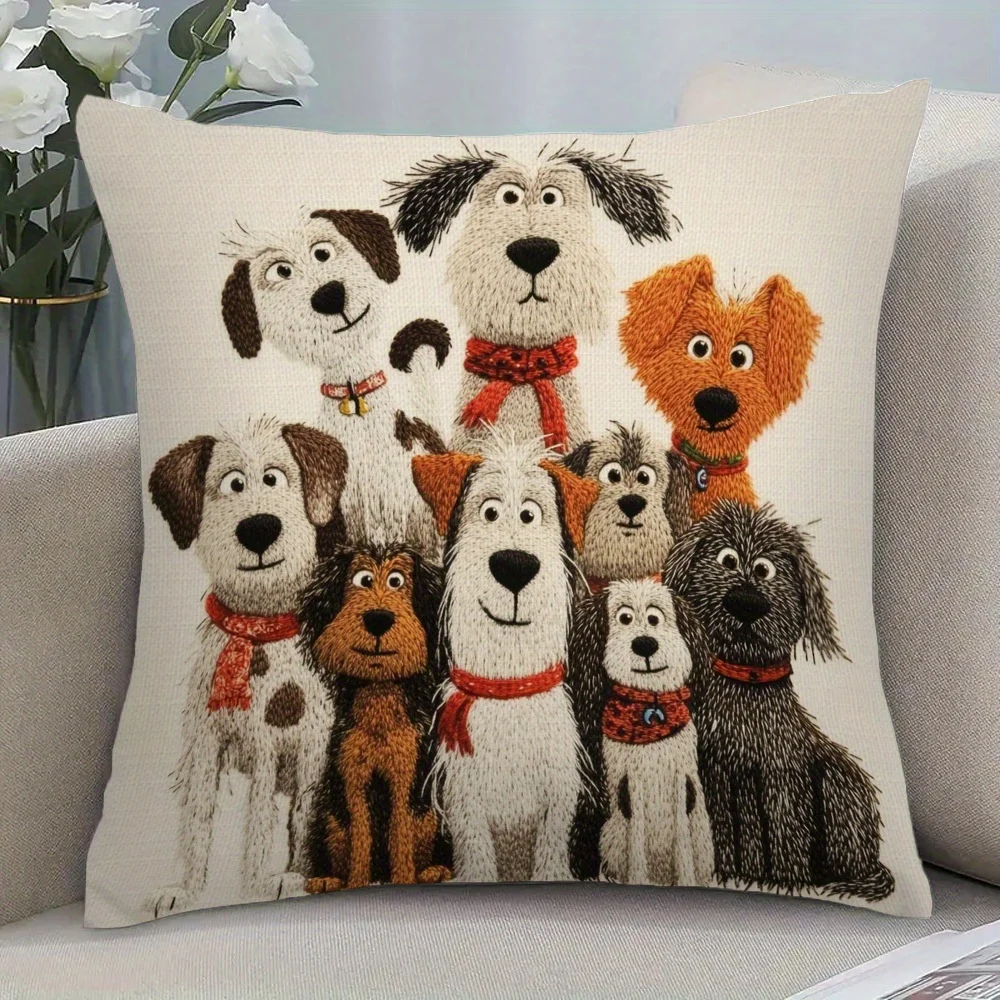Abstract Animal Print Pillowcase No Embroidery Ultra Soft Polyester Fabric Flat Print Cushion Cover