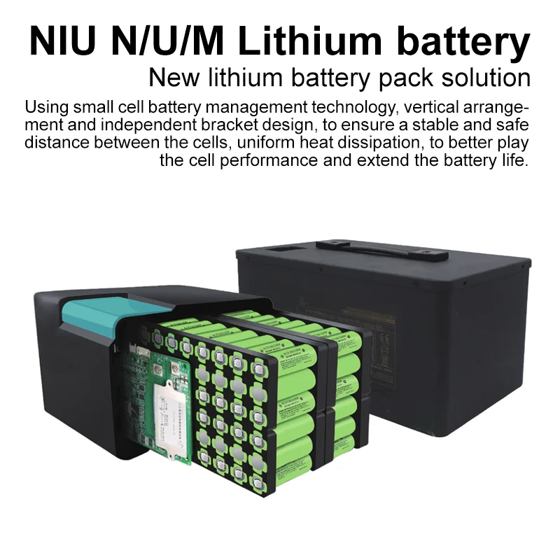 For Niu MQi UQi+ UQi Lithium Battery Pack Original Replacement Battery DIY Large-capacity Bluetooth APP Display Electric Bicycle