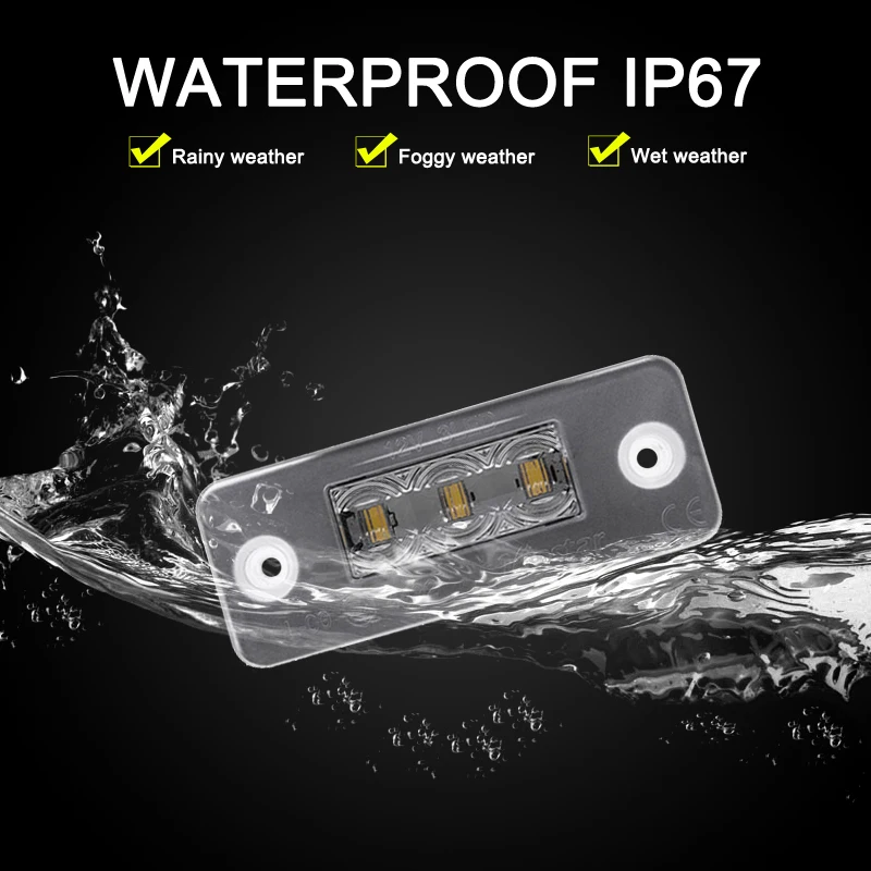 12V LED Number Plate Lamp For Audi A8 D3 2002 2003 2004 2005 2006 2007 2008 2009 2010 White License Plate Light Assembly