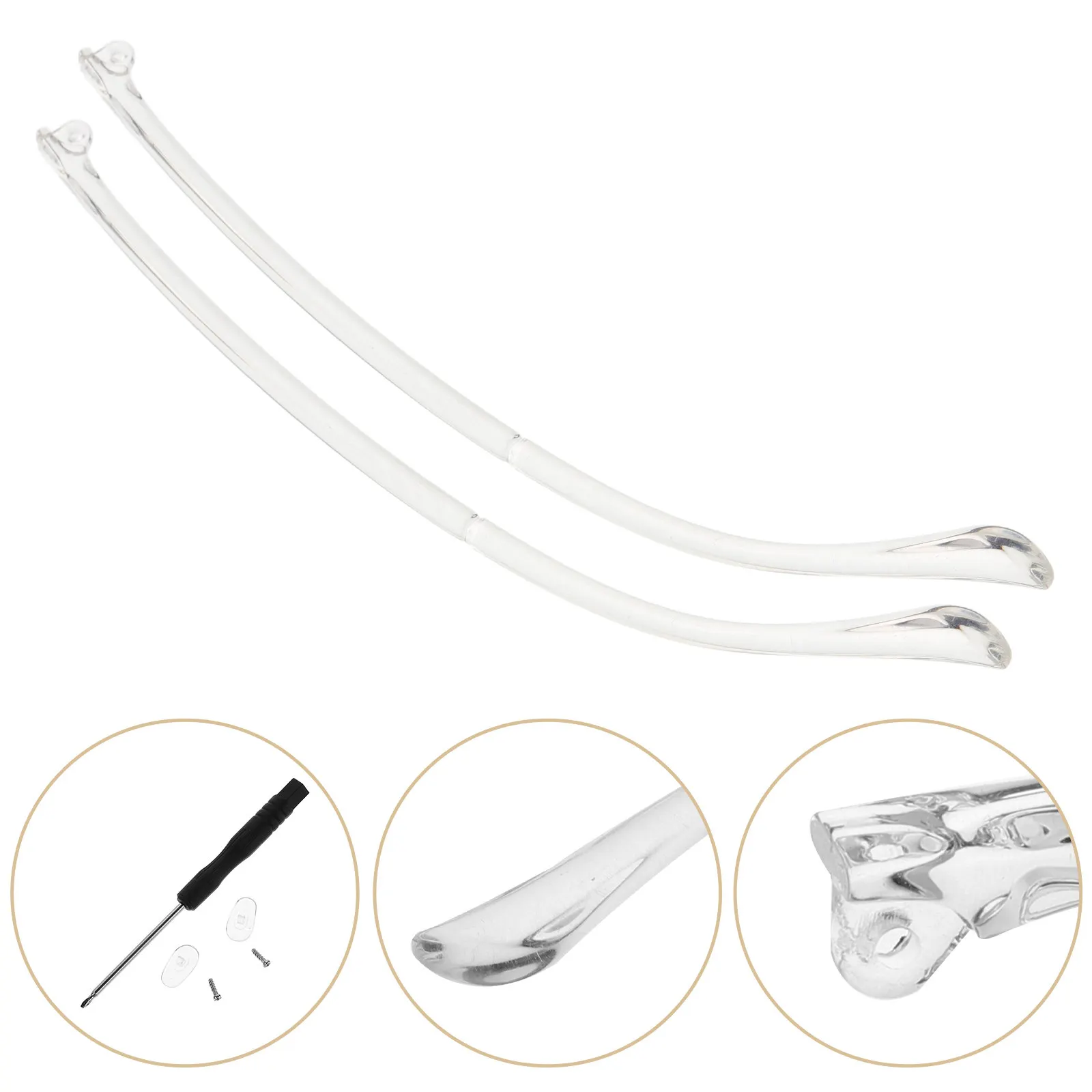 

Transparent Universal Glasses Replacement Temple Tr90 Eyeglass Arms Legs Eyewear Glasses Arms Replacement Repair Kit