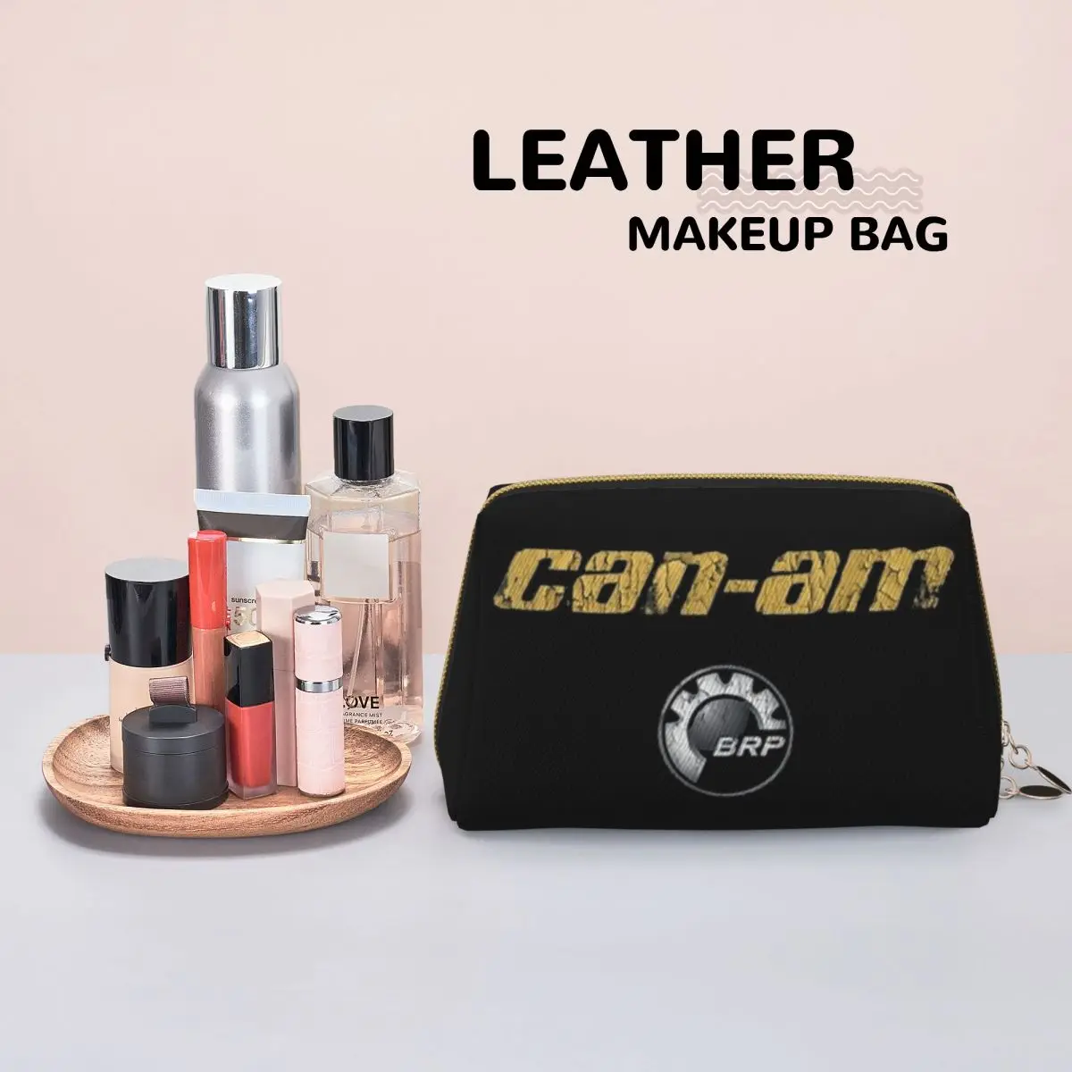 Can-Am BRP Motorcycle Women Cosmetic Bags Travel Makeup Organizer Pouch Toiletry Storage Dopp Kit Case