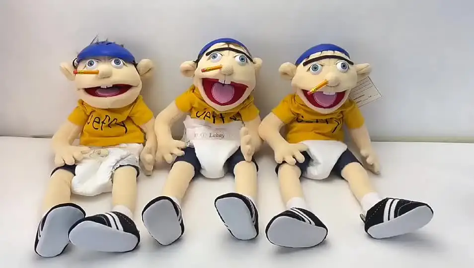 Marioneta de mano de Jeffy, marionetas de mano para niños, utilería para fiesta, boca abierta extraño, marioneta de mano de Jeffy para niños y niñas, juguetes populares 2024