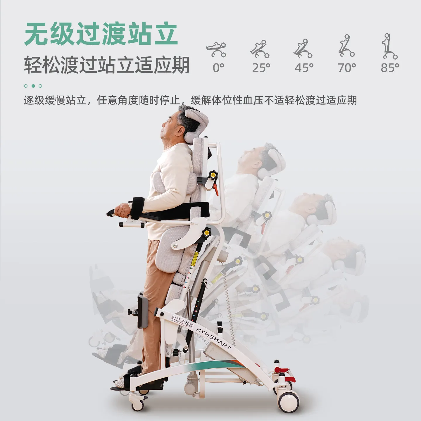 Multi functional auxiliary lifting machine for bedridden elderly people and care products for waking up